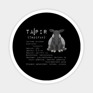 Profile Description Chubby Tapir Fact Sheet Magnet